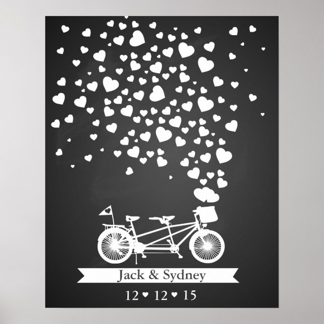 Póster Tablero de tiza tándem de libro de bodas alternati (Frente)
