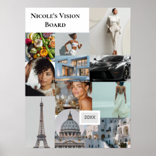 Póster Tablero de visión de foto personalizada Agregar su
