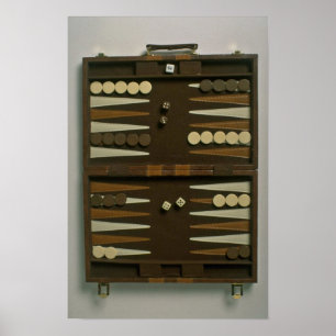 Póster Tablero del juego del backgammon
