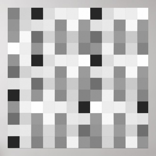 Póster Tablero moderno blanco negro (Frente)