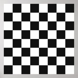 Póster Tablero negro y blanco