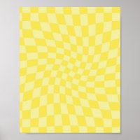 Tablero retro Lemon Yellow Pastel Warped