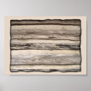 Póster Tablones de madera desgastada por la intemperie