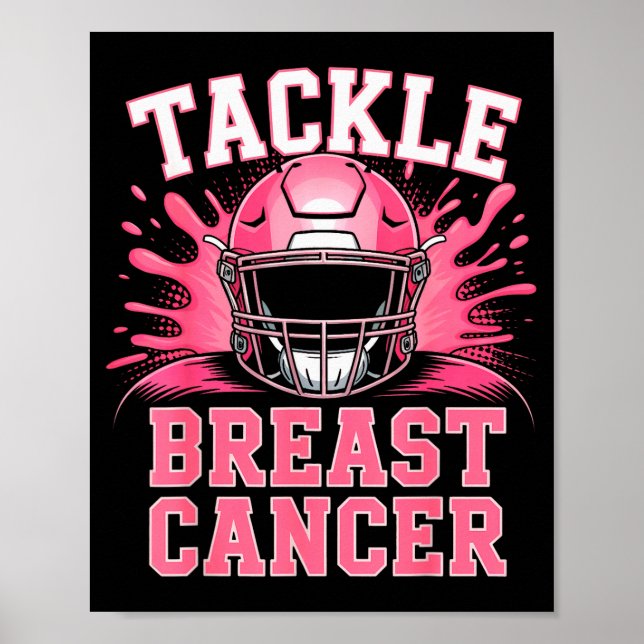 Póster Tackle Football Breast Cancer Awareness Nk Ribbon  (Frente)