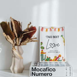 Póster Taco acerca de Love cactus Taco Bar Rótulo