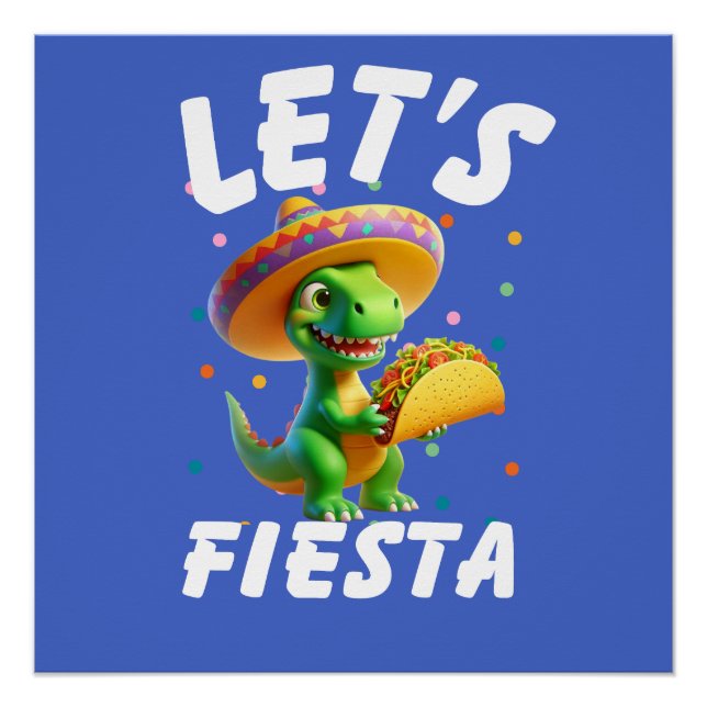 Póster Taco alimenticio de Cinco de Mayo (Anverso)