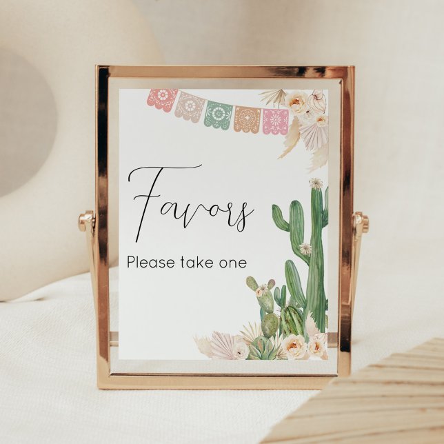 Póster Taco Bout A Baby Baby Shower Favor (Boho Fiesta Baby Shower Favors Sign)