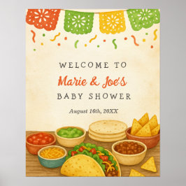 Póster Taco Bout A Baby Fiesta Poster De Bienvenida Baby 