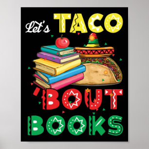 Póster Taco 'Bout Books Lover Cinco De Mayo