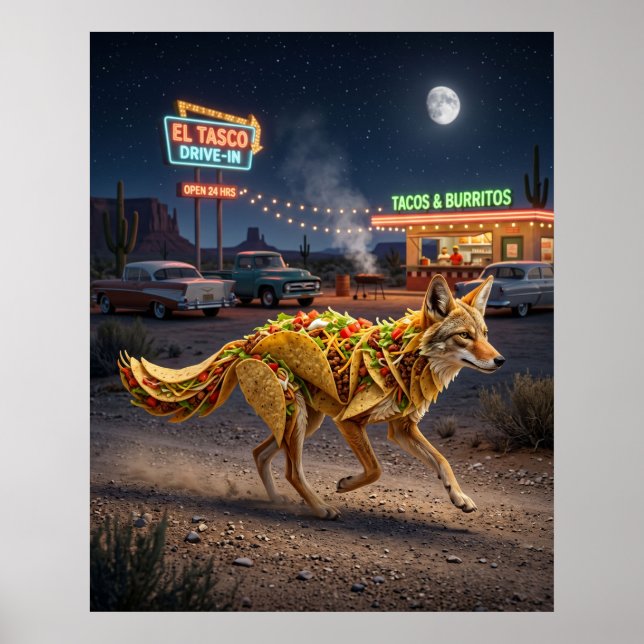 Póster Taco Coyote Drive In (Frente)