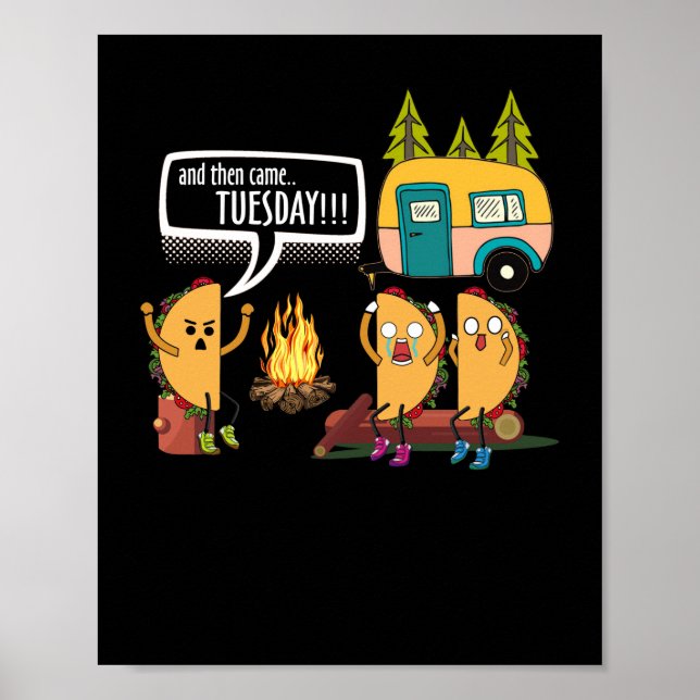 Póster Taco cuenta la historia de Scary Campfire sobre lo (Frente)