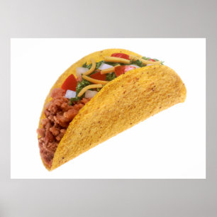 Póster Taco de Shell duro