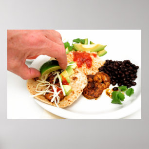 Póster Taco del camarón