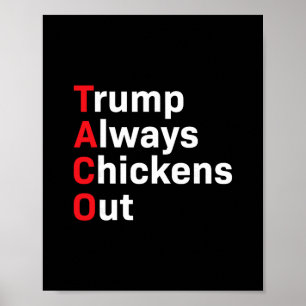 Póster Taco Divertido Trump Siempre se Rinde