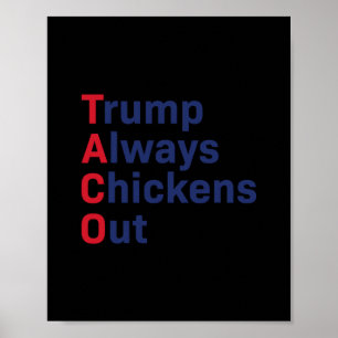 Póster Taco Divertido Trump Siempre se Rinde 1
