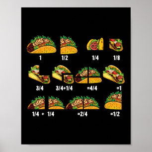 Póster Taco Fracción Math Math De Vuelta A La Escuela Edu