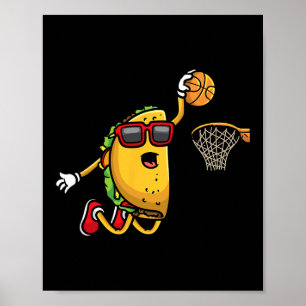 Póster Taco Jugando Esqueleto Mexicano Cinco De Mayo Niño