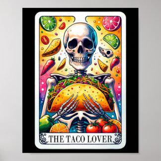 Póster Taco Lover Tarot Card Taco Martes Cinco De Mamáes