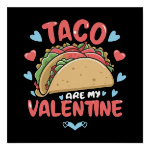 Póster Taco-san Valentín