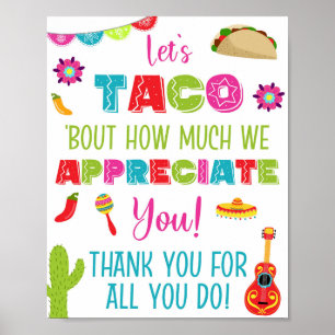 Póster Taco sobre cuánto te agradecemos el Rótulo