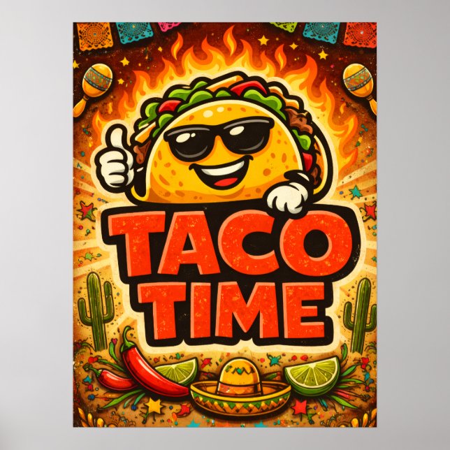 Póster Taco Time - Fiasco de la Fiesta - Demonios de la C (Frente)