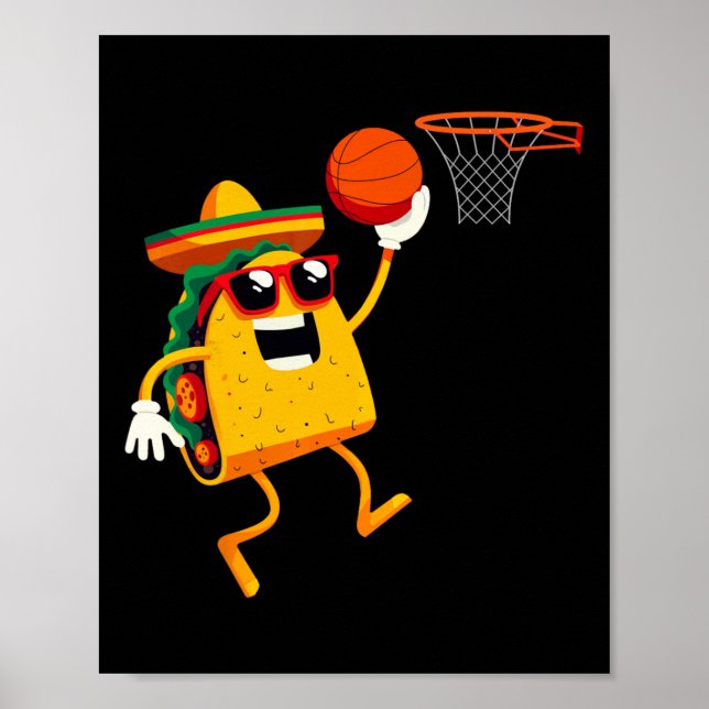 Póster Taco Tocando Esqueleto Para Celebración De Cinco D (Frente)