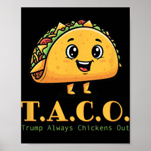 Póster Taco Trump siempre expulsa a divertidos Chistes de