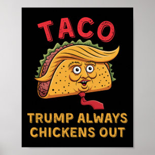 Póster Taco - Trump Siempre se Echa para Atrás - Apodo An