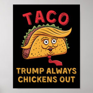 Póster Taco - Trump Siempre se Echa para Atrás - Apodo An