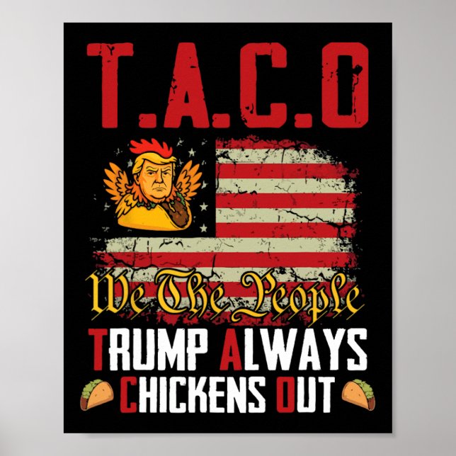 Póster Taco Trump siempre se esfuma para irse a Taco (Frente)