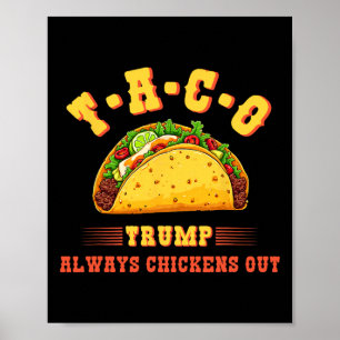 Póster Taco Trump Siempre se Rajó Divertido T.a Político
