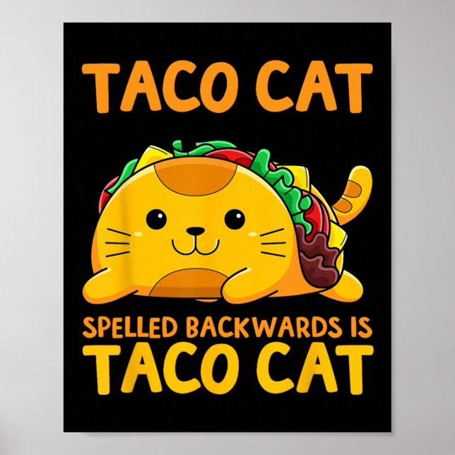 Póster Tacocat lanza hacia atrás Taco Cat Cinco De Cinco (Frente)