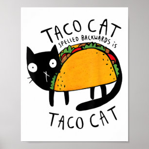 Póster Tacocat se movía hacia atrás curioso gato tacaco C