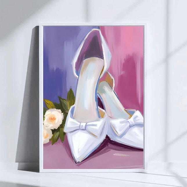 Póster Tacones de novia | Cuña de boda con lazo blanco de (Subido por el creador)