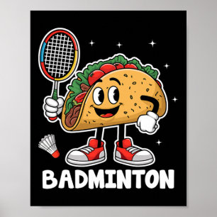 Póster Tacos Badminton Taco comida mexicana Cinco De Mayo