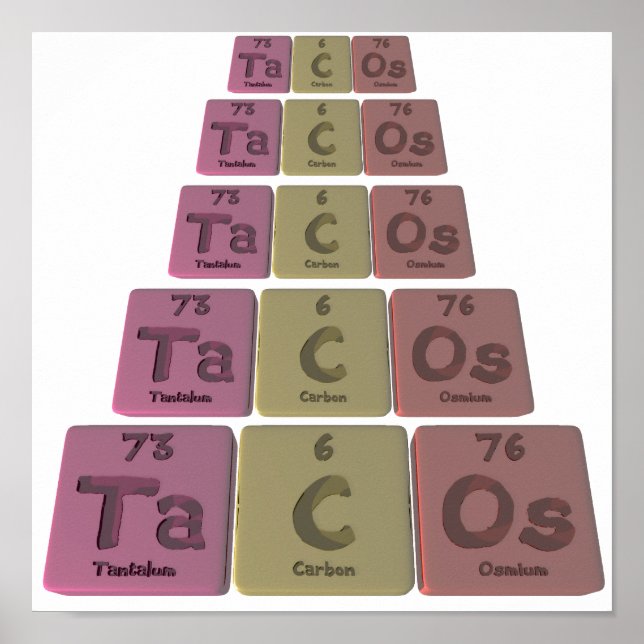 Póster Tacos-Ta-C-Os-Tantalum-Carbon-Osmium.png (Frente)