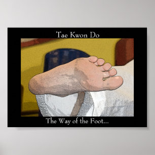 Póster Tae Kwon Do La forma del pie