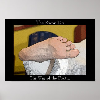 Póster Tae Kwon hace el camino del pie