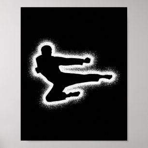 Póster Taekwondo Artes Marciales Niños Karate Hombres