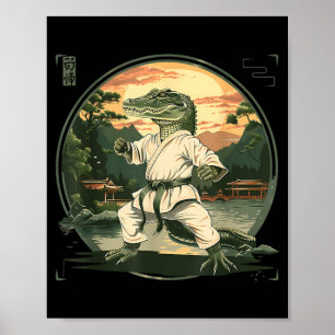 Póster Taekwondo Crocodile Kickboxing Animal Jiu-Jitsu