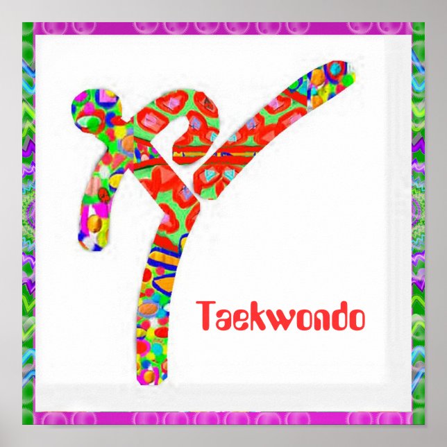 Póster TAEKWONDO - Hobby, ejercicio, deportes (Frente)