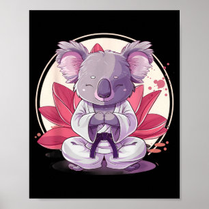 Póster Taekwondo Koala Kickboxing Animall Jiu-Jitsu Kung