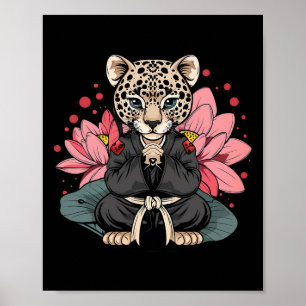 Póster Taekwondo Leopard Kickboxing Animall Jiu-jitsu Kun