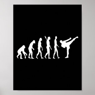 Póster Taekwondo Mma Evolution Judo Kung Fu Tkw Kickboxin