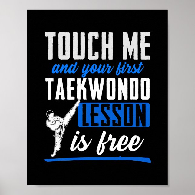 Póster Taekwondo para los niños hombres mujeres Chicas (Frente)