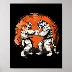 Póster Taekwondo Tiger Kickboxing Jiu-jitsu Kung Fu Artes