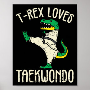 Póster Taekwondo y artes marciales T-rex I para chica de 