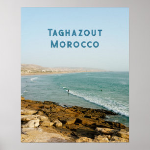 Póster Taghazout Marruecos Costa Surf Viaje foto 