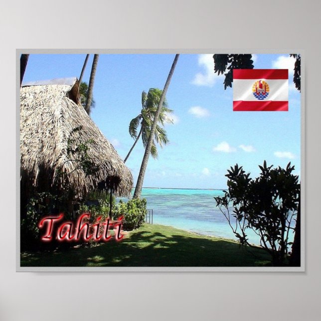 Póster Tahiti - French Polynesia - (Frente)