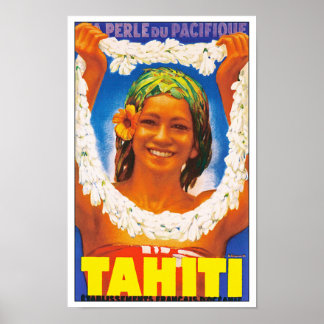 Póster Tahiti ~ Perle du Pacifique